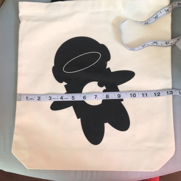 NWOT Not from Mars cream & black heavy duty canvas tote bag, book bag, carry all - Picture 8 of 8
